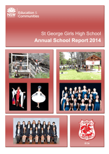 Annual School Report 2014 - St George Girls High School