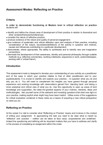 Assessment Modes: Reflecting on Practice