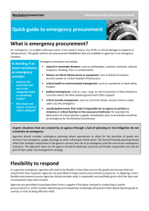 Quick Guide - Emergency Procurement