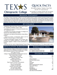 Quick Facts - Texas Chiropractic College