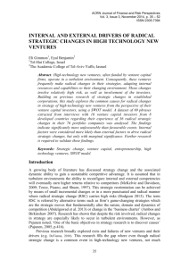 internal and external drivers of radical strategic changes in high