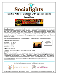 Martial Arts for Children with Special Needs