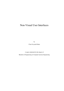 Non-Visual User Interfaces