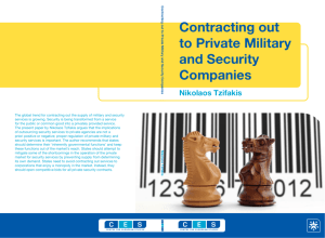 Contracting out to Private Military and Security