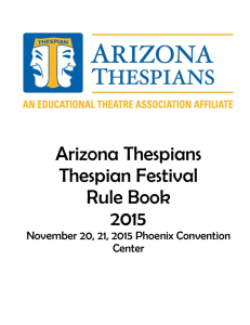 AZ Thespian Festival Rulebook