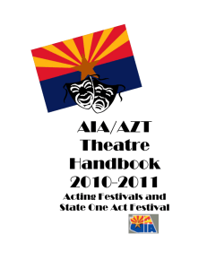 AIA and ARIZONA THESPIANS ACTING FESTIVAL RULE BOOK