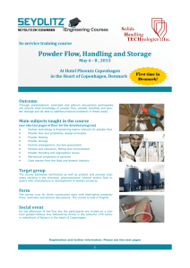 Powder Flow, Handling and Storage
