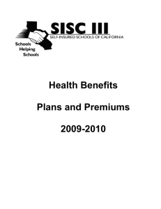 Health Benefits Plans and Premiums 2009-2010
