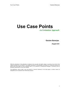 Use Case Points - An Estimation Approach