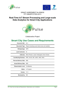 Smart City Use Cases and Requirements