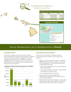 State Highlights in Conservation: Hawaii