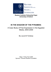 In the Shadow of the Pyramids - Reuters Institute for the study of