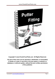 The Putter Fitting Report