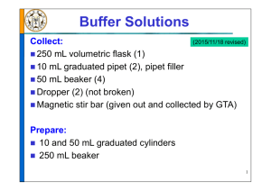 Buffer Solutions