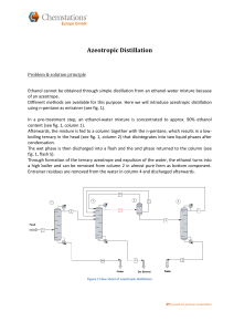 Operation and Control of Azeotropic Distillation