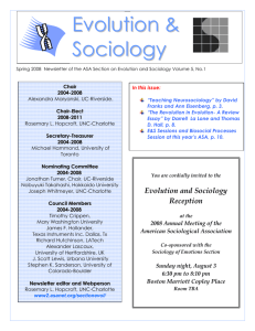 Newsletter 9 Spring 2008 - American Sociological Association