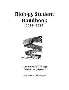 Biology Student - Department of Biology – The College of New Jersey