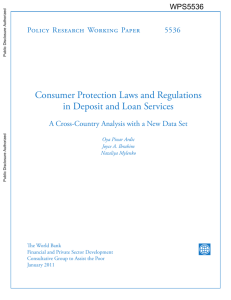 Consumer Protection Laws and Regulations in Deposit