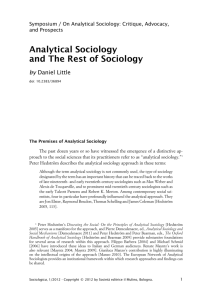 Analytical Sociology and The Rest of Sociology