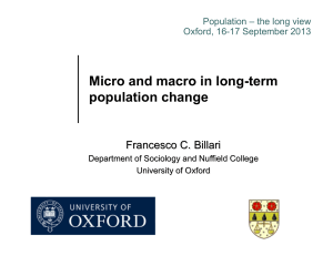 Micro and macro in long term population