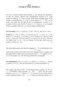 §12 Group of Units Modulo n