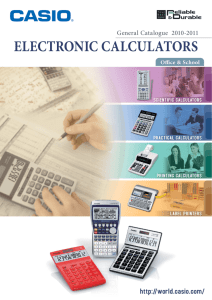 electronic calculators - Casio Calculator Collector Website