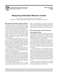 Measuring Coffee Bean Moisture Content