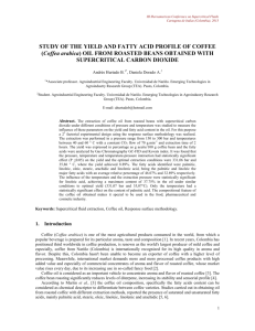 STUDY OF THE YIELD AND FATTY ACID PROFILE OF COFFEE