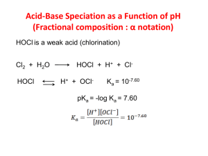 Acid Base Speciation As a Function of pH