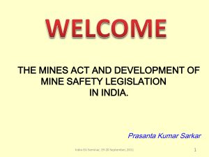 the mines act and development of mine safety legislation