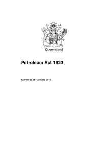 Petroleum Act 1923 - Queensland Legislation