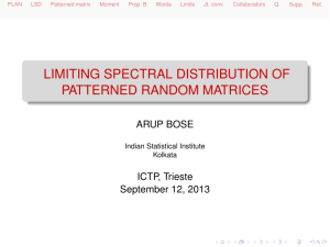 limiting spectral distribution of patterned random matrices