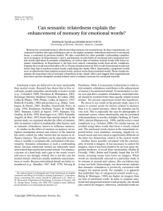 Can semantic relatedness explain the enhancement of memory for