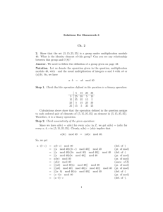Solutions For Homework 3 Ch. 2 2. Show that the set {5, 15, 25, 35