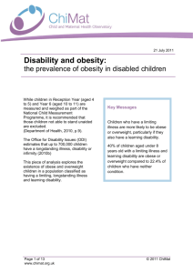 Disability and obesity