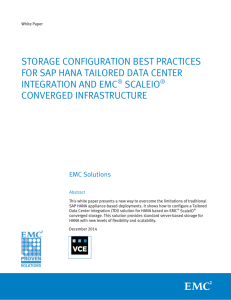 Storage Configuration Best Practices for SAP HANA Tailored