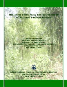 Mid-Term Third Party Evaluation Study of National Bamboo Mission