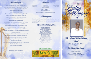View Funeral Program - The Leevy's Funeral Home
