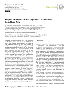 Organic carbon and total nitrogen stocks in soils of