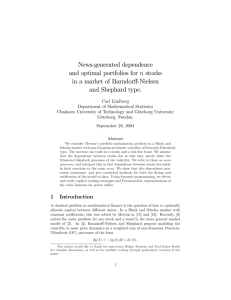 News#generated dependence and optimal portfolios for n stocks in