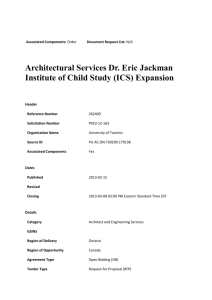Architectural Services Dr. Eric Jackman Institute of