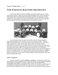 PRO Teachers Study Guide - Paragon Ragtime Orchestra