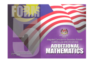 additional mathematics form 5