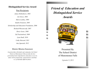 Friend of Education and Distinguished Service Awards