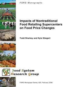 FSRG Monographs Impacts of Nontraditional Food Retailing