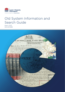 Old System Information and Search Guide
