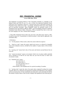 REC PRUDENTIAL NORMS