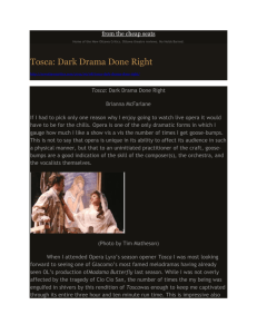 Tosca: Dark Drama Done Right