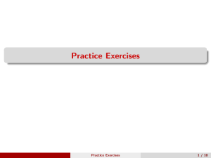 Practice Exercises - School of Computer Science Student WWW