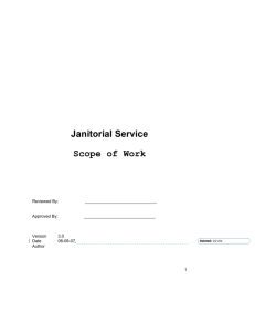 Janitorial Service Scope Of Work